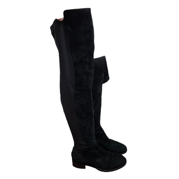 Tory Burch Caitlin Stretch Suede Over-The-Knee Boots, Black Size 7  $550 - Picture 2 of 16